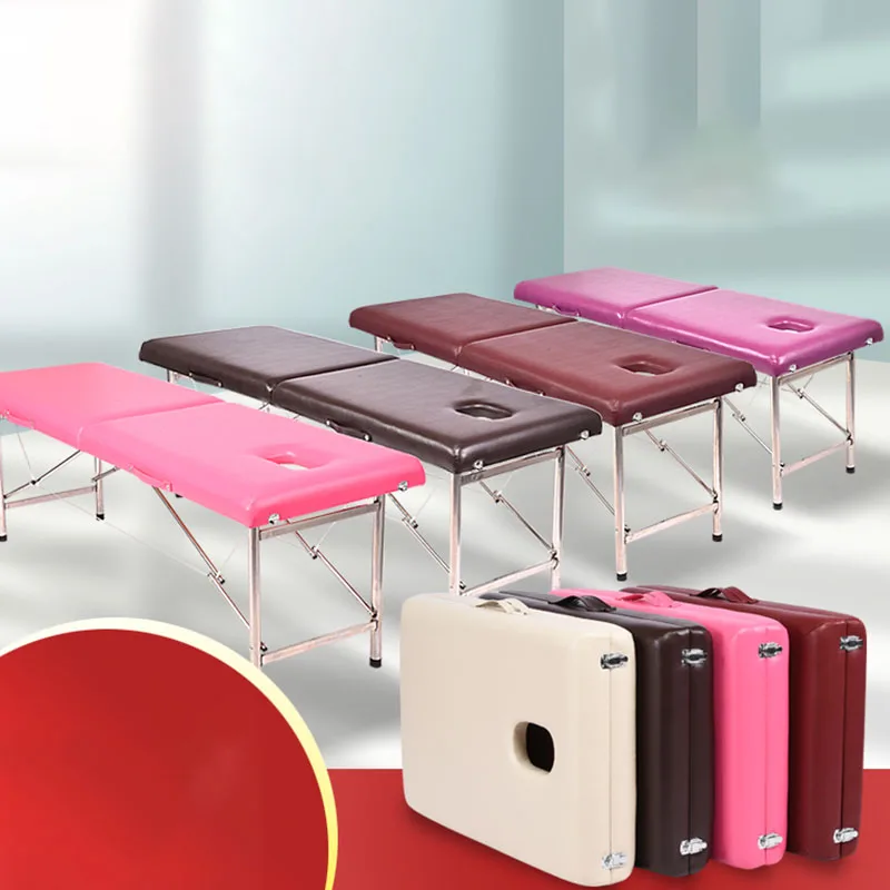 Lit pliant portable pour salon, matelas de thérapie de pédicure et de massage, lit complet pour cils, meubles de salon, LJ50MB