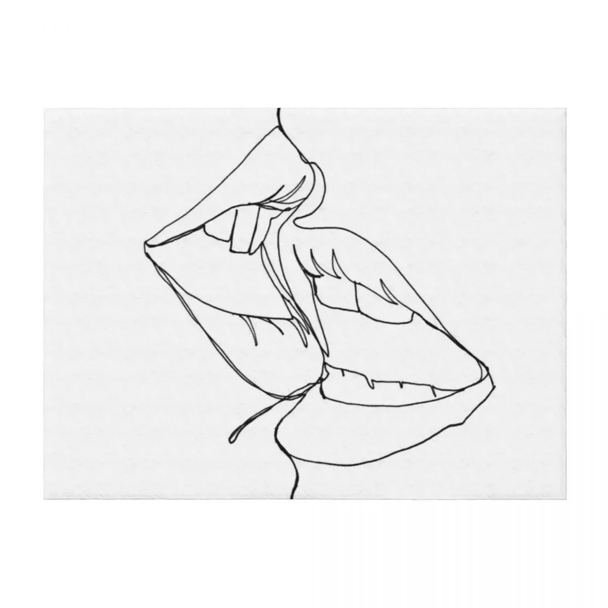 

a kiss in one line Throw Blanket Decoratives Plaid on the sofa Sofas Fashion Sofas Blankets