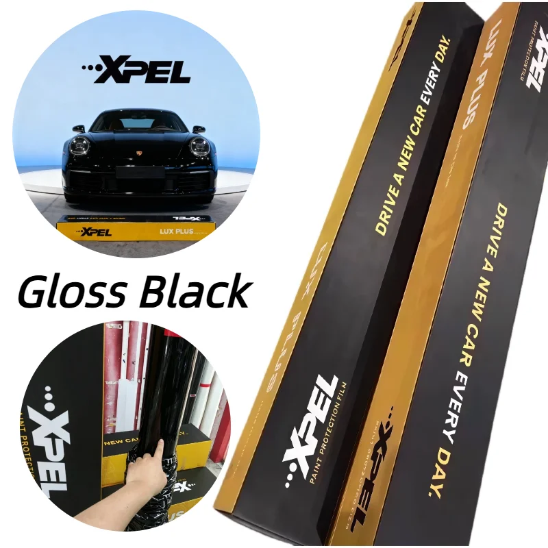 

Защитная пленка для кузова автомобиля XPEL PPF TPU с глянцевым черным покрытием, керамическое покрытие, защита от старения, без пузырьков, для самостоятельной установки