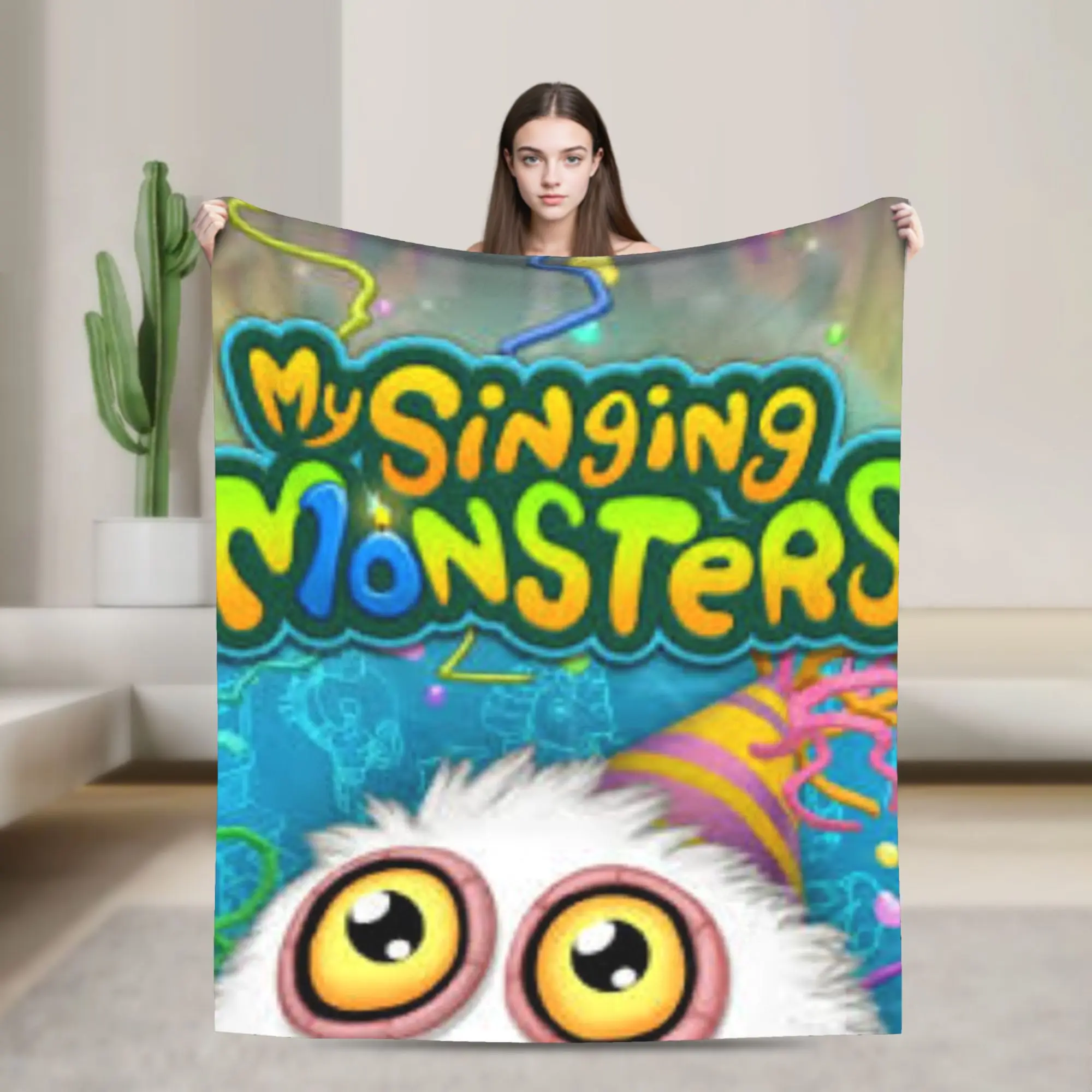 

My Singing Monsters Blanket Soft Warm Plush Throw Blanket For Couch Chair Sofa Bed Decorative Flannel Bedspread Bed Cover