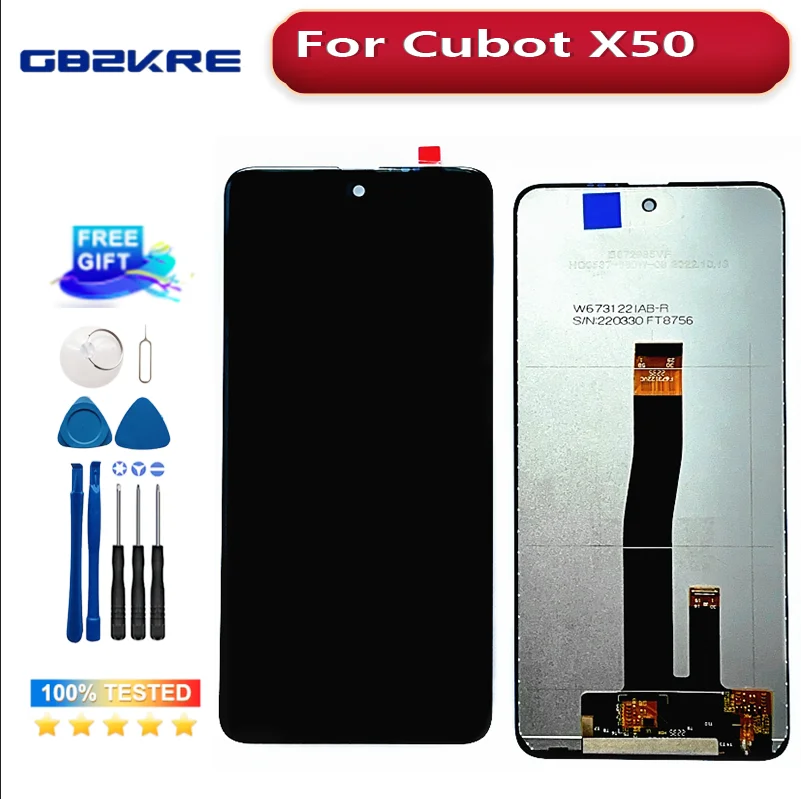 

Original Tested For Cubot X50 LCD&Touch Screen Digitizer With Tools Display Screen Module Accessories Assembly Replacement