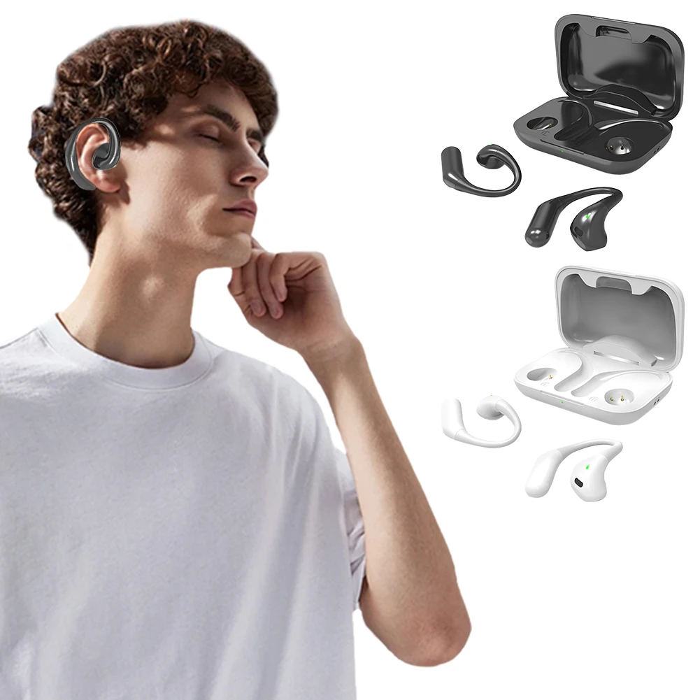 Languages Translator Earbuds Bluetooth-Compatible 5.3 Ear Hook Translation Earphones Instant Translated Smart Voice Translator