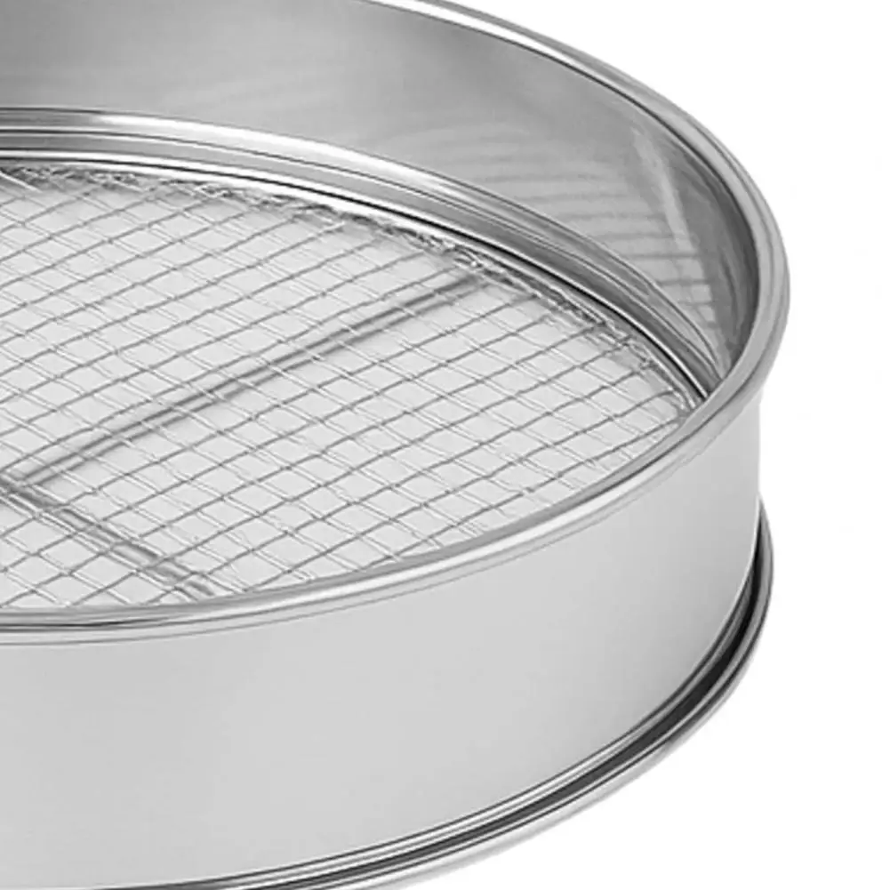 Soil Sieve Set Stainless Steel Frame with 5 Interchangeable Mesh Inserts Heavy Duty Garden Compost Sifter for Gravel Soil Sand C view 5