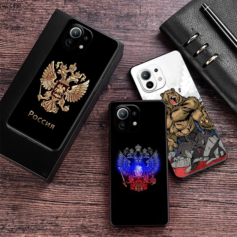 Russia Russian Flags Emblem Phone Case For Xiaomi 13T Pro Case Xiaomi 11 Lite 5G NE 12T 12 13 Pro 12 Lite 9 10 Back Cover Funda