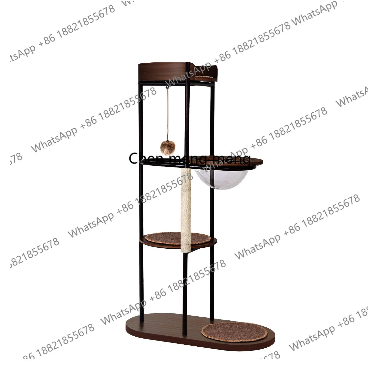 

Minimalist cat frame space capsule cat solid wood cat frame nest integrated sisal