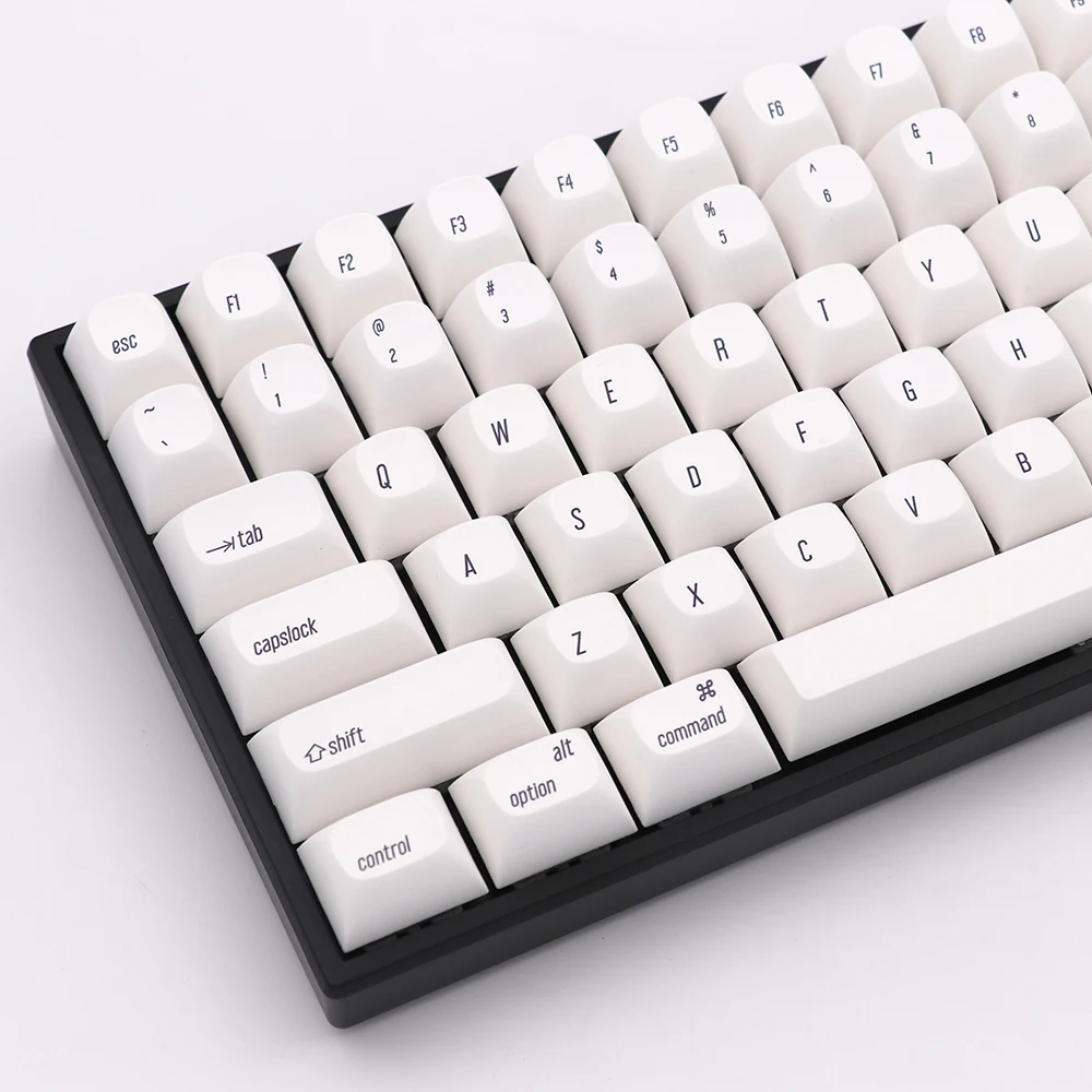 

White Theme Keycaps RSA Profile IOS Font Dye-Sub 147keys For Mechanical Keyboard