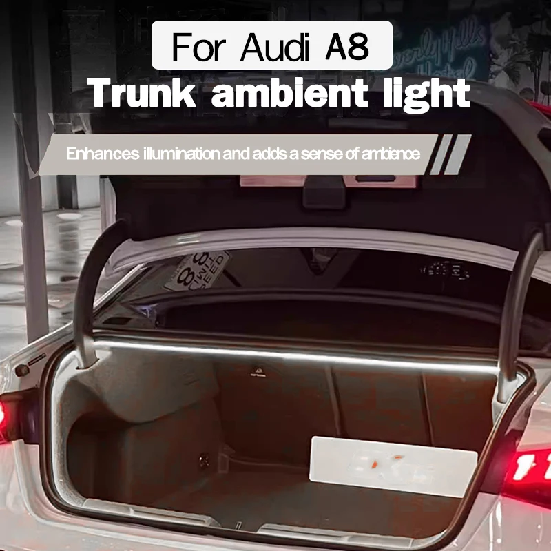 For Audi A5 A6 A7 A8 Trunk LED Ambient Light Interior Ambient Light LED Flexible Strip Trunk Light Bar Modification Accessories