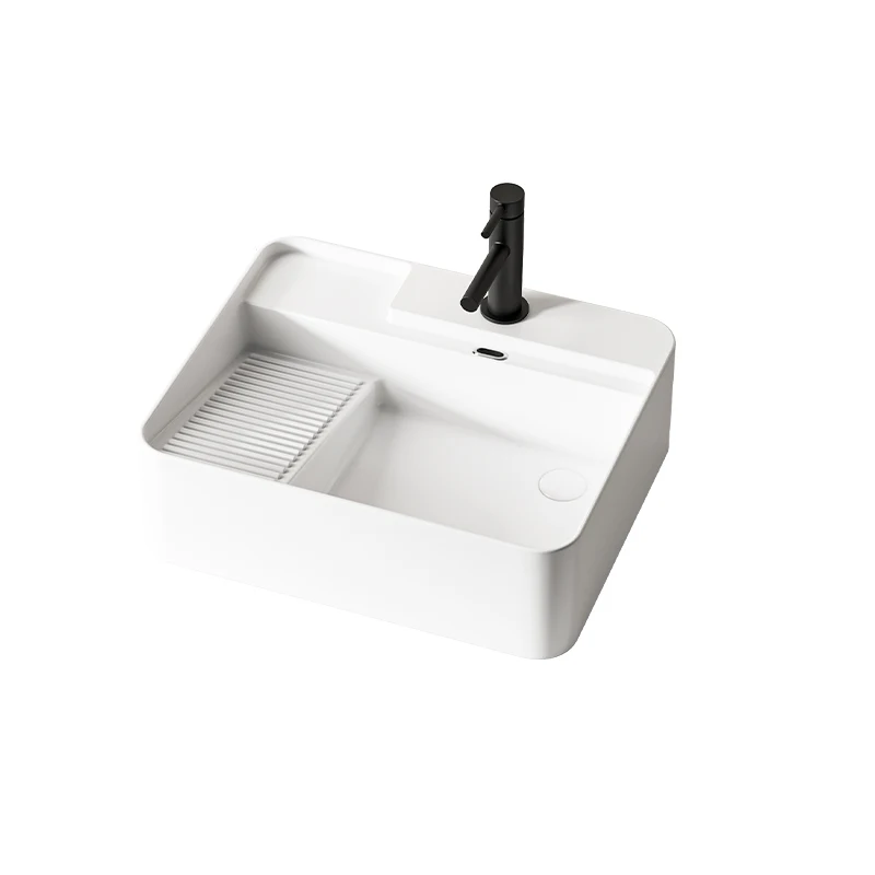 

Basin with washboard, hand washing, balcony, left and right drainage, ceramics