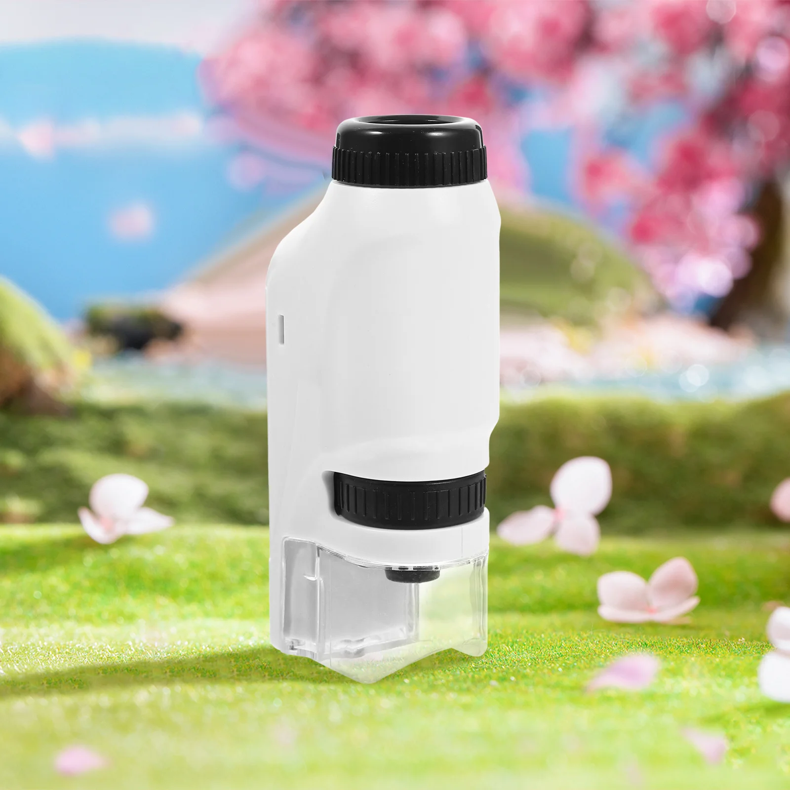 

Simple Biological Monocular Microscope Plastic Magnifier Educational Science Accessory Portable for Student Microscope