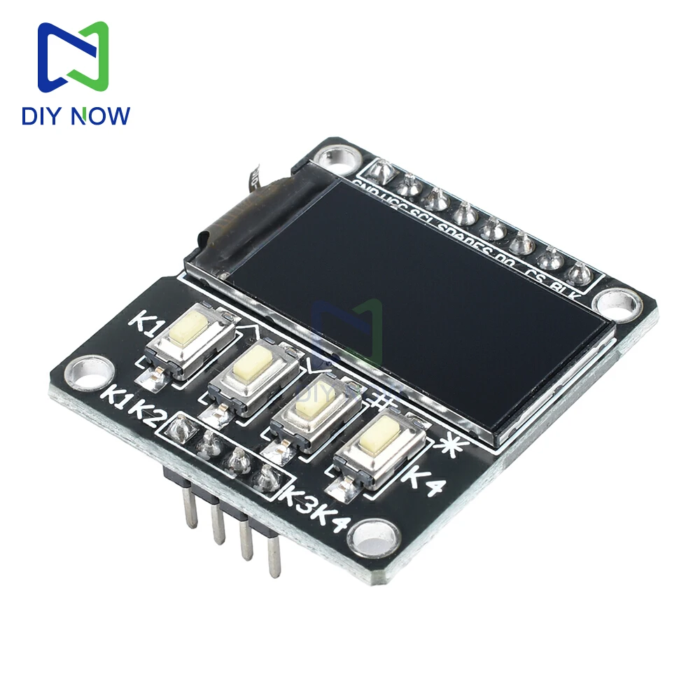 Display tft 0.96/1.3/1.44/1.8 polegadas módulo de exibição lcd st7735/st7789 drive ic 80*160 240*240 interface spi com 4 botões