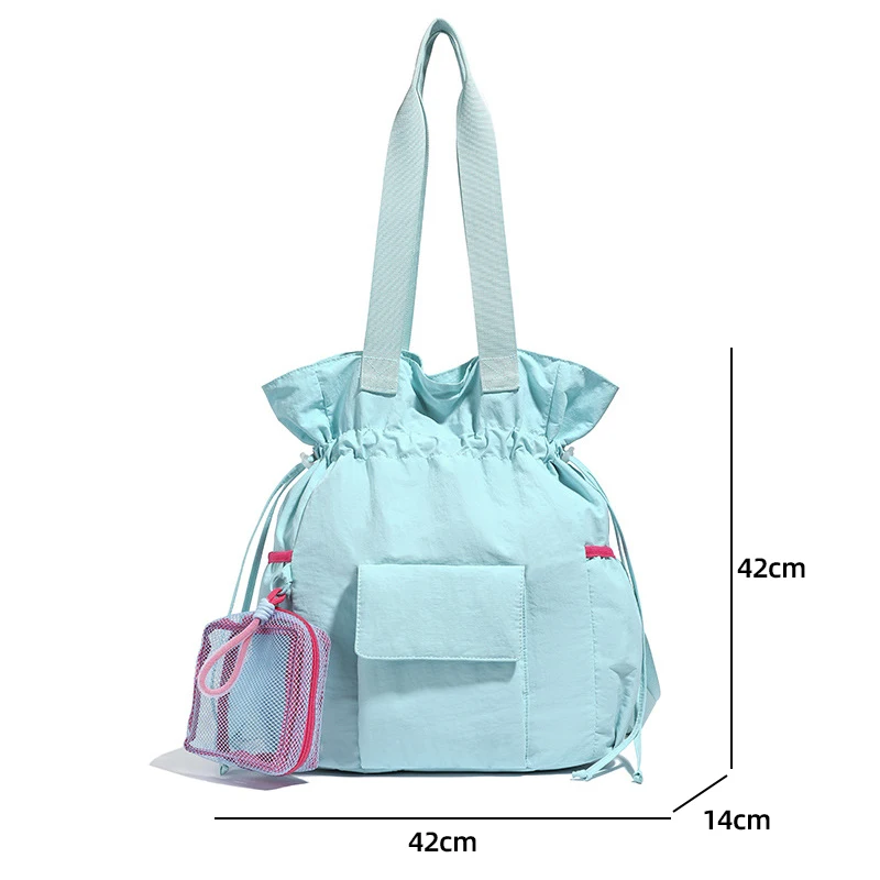 Zaino sportivo con coulisse Grande spazio di archiviazione Borsa da viaggio per allenamento da viaggio all'aperto Borsa da pendolarismo per racchette da badminton portatili da donna Confezione da viaggio breve