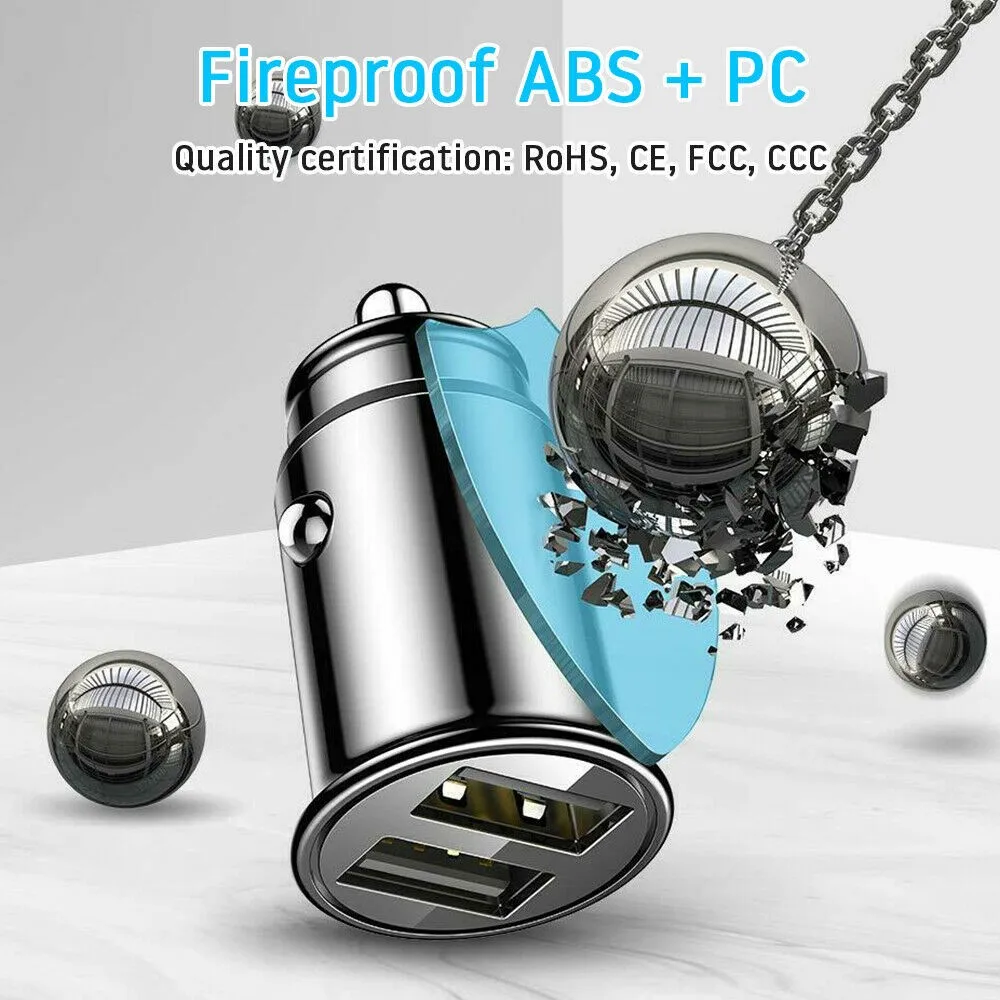 

2 Way USB Charger Car Dual Socket 12V Cigaret Lighter Splitter Power Adapter 35 Mm * 25 Mm * 25 Mm Auto Acesssories