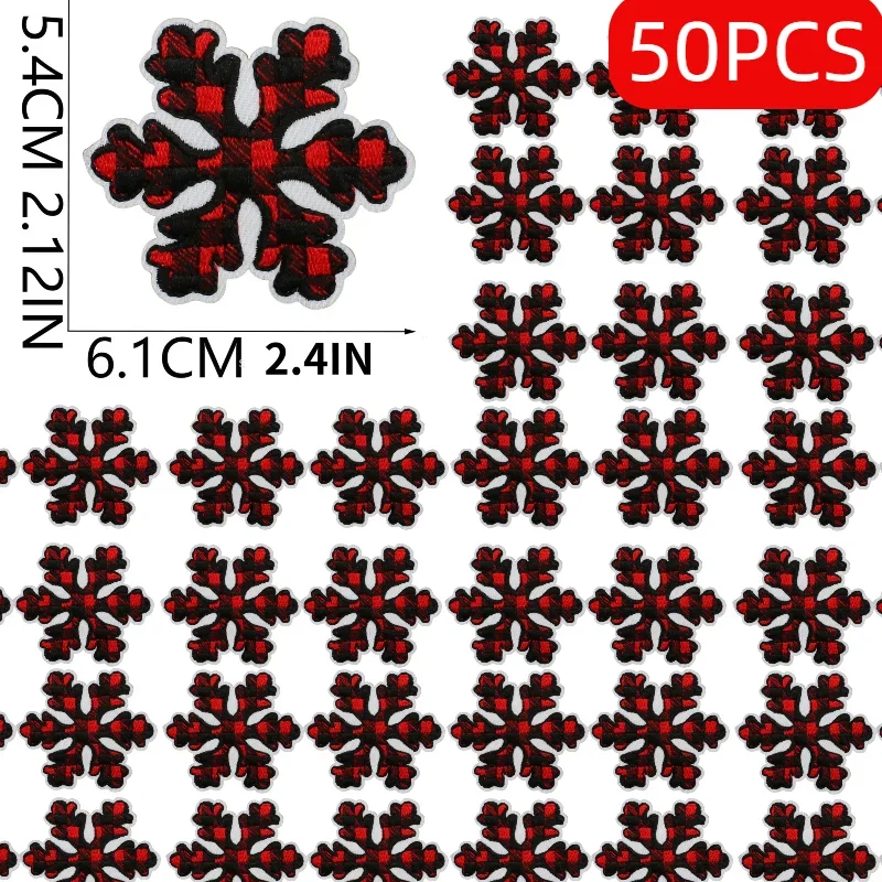 Picture 6: 10/50PCS Wholesale Christmas Snowflake Truck Patch Bag Clothes Decoration Theme Embroidery Cloth Patches  Embroidery Ironing