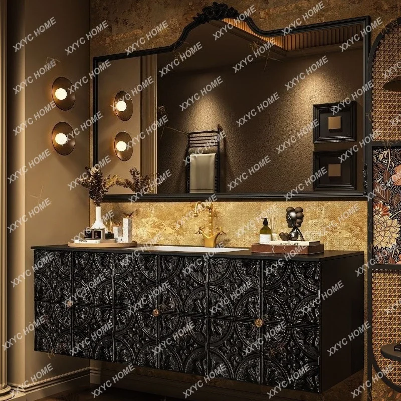 A  bathroom cabinet ceramic integrated basin bathroom white washstand bathroom cabinet face hand basin cabinet combination