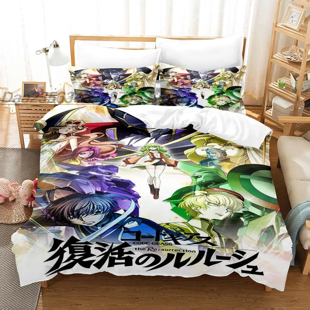 Fashion 3D Print Anime Code Geass Bedding Set Single Twin Full Queen King Size Bed Set Teenager Bedroom Sheet set Home Textiles