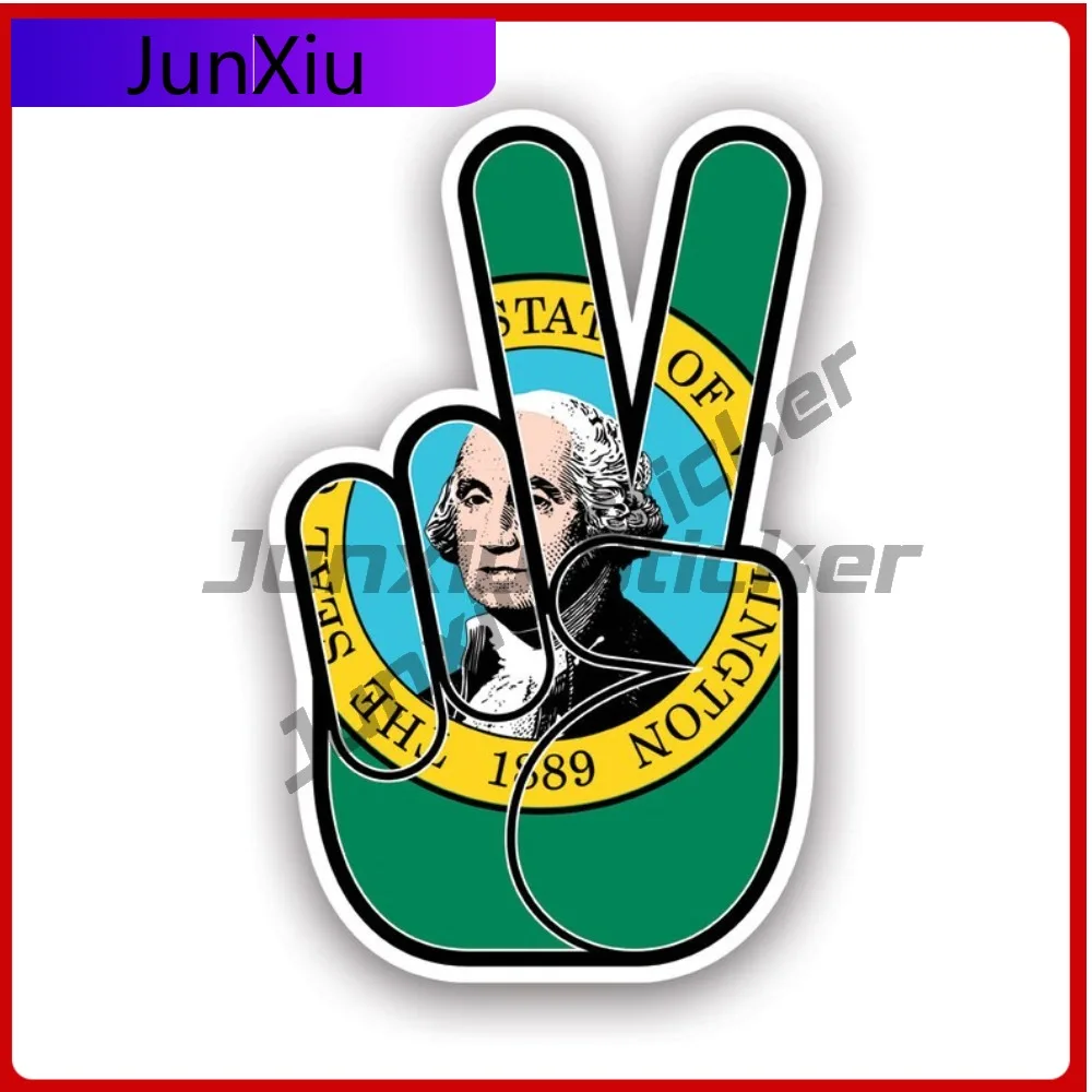 

Washington State Shaped Weather Resistant Waterproof Cool For Bumper Truck Helmet Self Adhesive No Residue Decal Fade Resistant