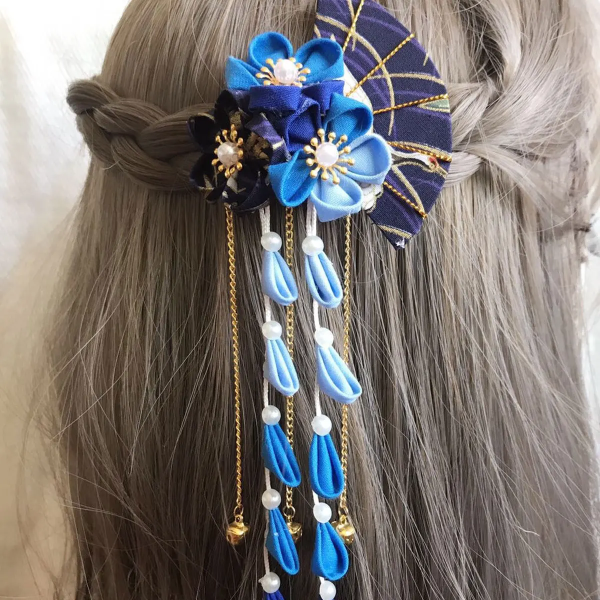 

1pc Japanese Style Hairpin Pearl Accessories Women Girls Bridal Wedding Headdress Flower Hair Clips Travel Daily Wear Durable