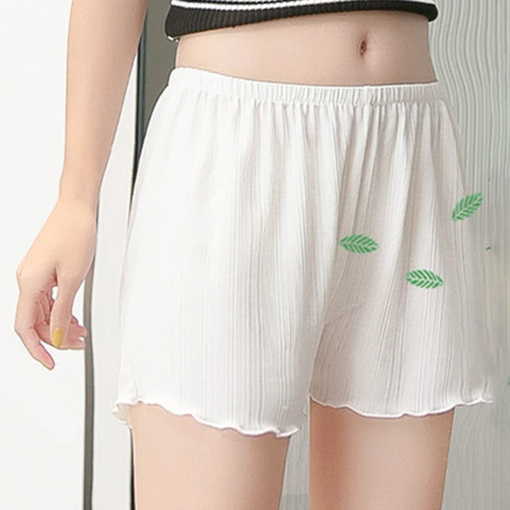 Summer Womenswear Ice Silk Shorts Beach Friendly Yoga Friendly Ice Silk Feel Medium Stretch Comfortable Yoga Shorts