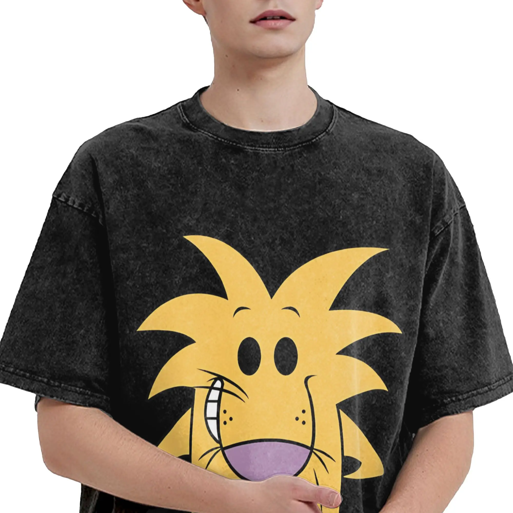 Angry Beavers Daggett & Norbert Feverish  T Shirts Hip Hop Washed Short Sleeve T-Shirt  Retro for Men Women Streetwear