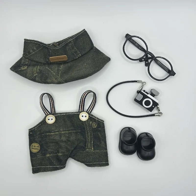 ラビュブ デニムオーバーオール ベビー服 一世代二世代三世代 ラビュブ 17cm ビニール ブラインドボックス 自虐的なクマのためのアクセサリー