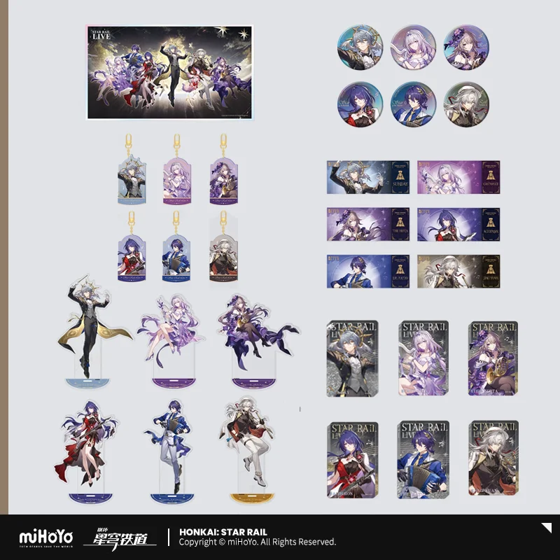 

Sunsyea Honkai Star Rail Official Merch miHoYo Original Authentic 2025LIVE Series Acrylic Stand Ticket Ornament Pendant Badge