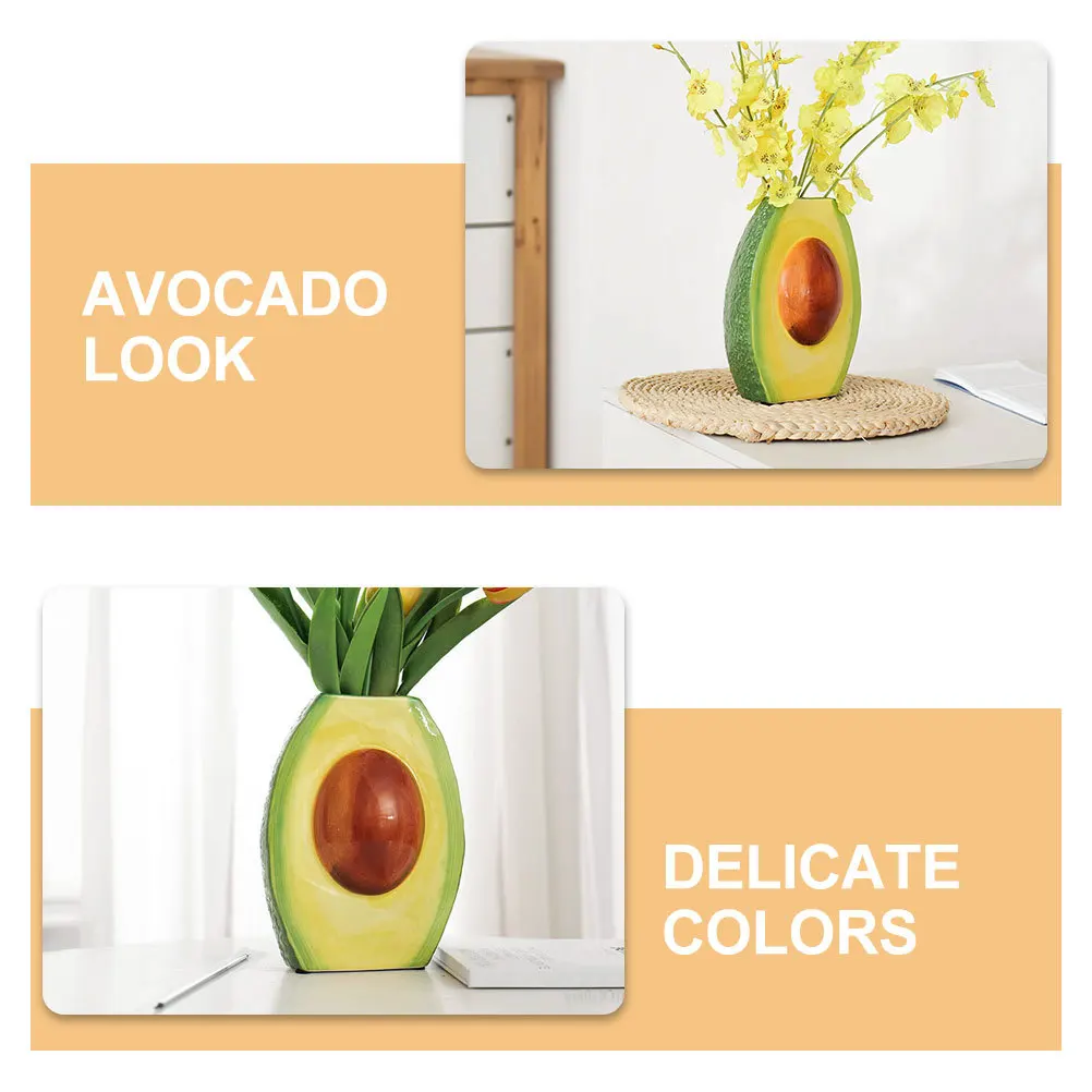 

Avocado Ceramic Vase Stylish Fresh Color Desktop Flower Pot Decorative Vase for Home Office Ceramic Flower Holder