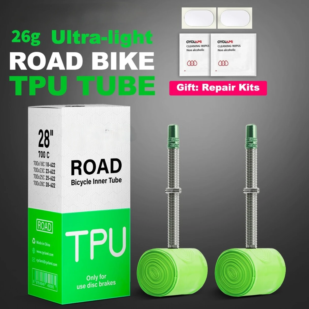 

2 шт. Сверхлегкая, 26 грамм, материал ТПУ, внутренняя трубка для велосипеда 700C 18 25 28C, дорожная велосипедная шина, французский клапан, супер легкая велосипедная шина