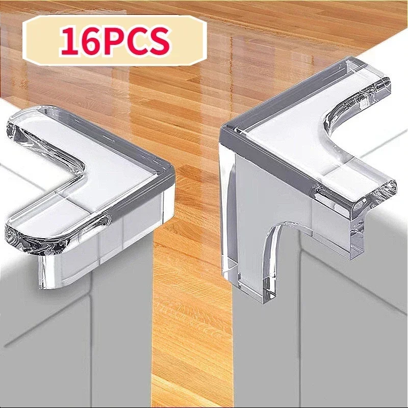 

16Pcs Soft and Durable Rubber Corner Protectors Safe from Table Corners child safety Edge Protection Cover