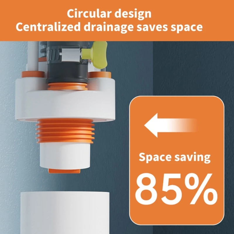 Deodorant Sewer Basins Sink Elbow Pipe Connector Washing Machine Floor Drain Pipe Tees Sewer Elbow Pipe Tees Joint Dropship