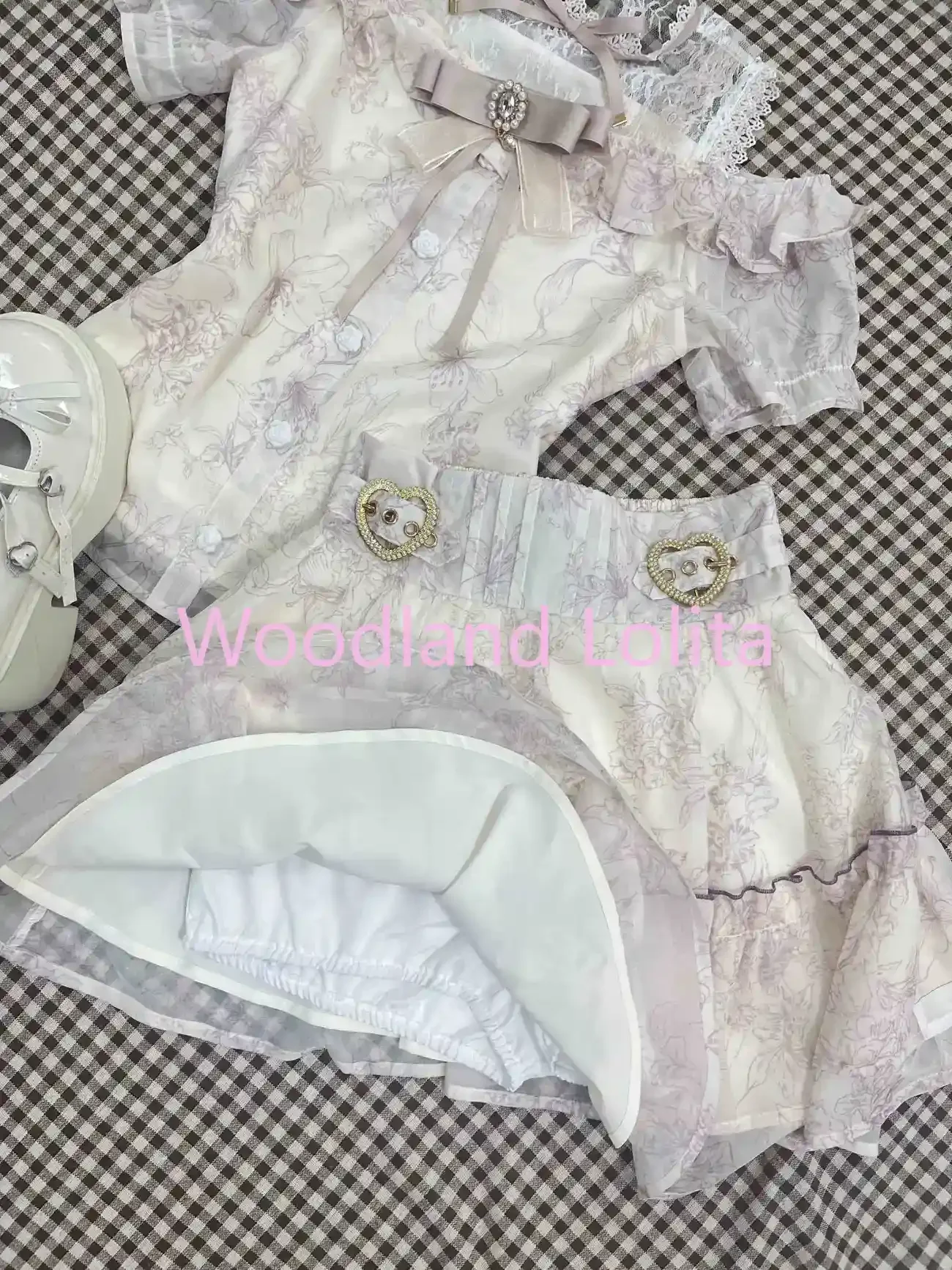 Summer Japanese Sweet Harajuku Two Piece Set Women Lace Halter Top + High Waist Mini Skirt High Street Y2K Casual Set Jirai Kei