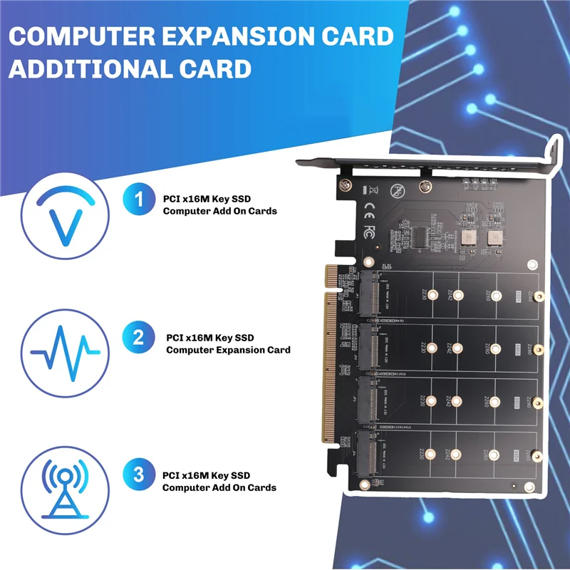 

AU61-PCIE Адаптер Tom.2 NVME Адаптер Nvme M.2 PCI 32 Гбит/с PCI-E Карта PCI X16 M Key SSD Компьютерная карта расширения Добавьте видео