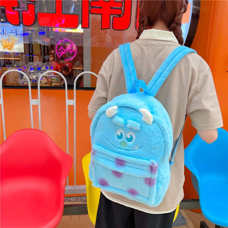 Anime Disney New Pattern Kawaii Cartoon Lotso 3d Fun Large Capacity Schoolbag 2023 Girls' Heart Cute Plush Backpack Girl Gift