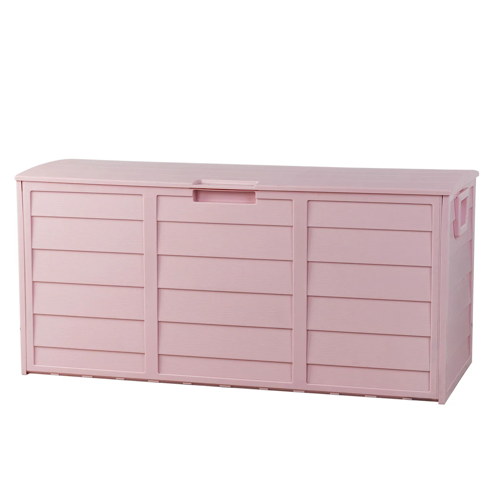 Outdoor Garden Plastic Storage Box with Two Wheels, Lockable for Added Security (padlock Not Included), Moulded Handles