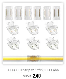 COB-Streifen auf Draht-LED-Anschlüsse, 5 8 10 mm Anschluss, lötfrei, für CCT, FCOB, RGB-LED-Streifen, Lichter 2, 3, 4-poliger Anschluss mit Draht – Detail 1