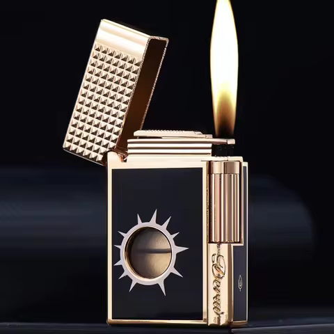 Novelty Lighters Soft Flame Butane Gas Refillable Memorial Cigarette Accessory For Smoker Collection Dupont Brand New.