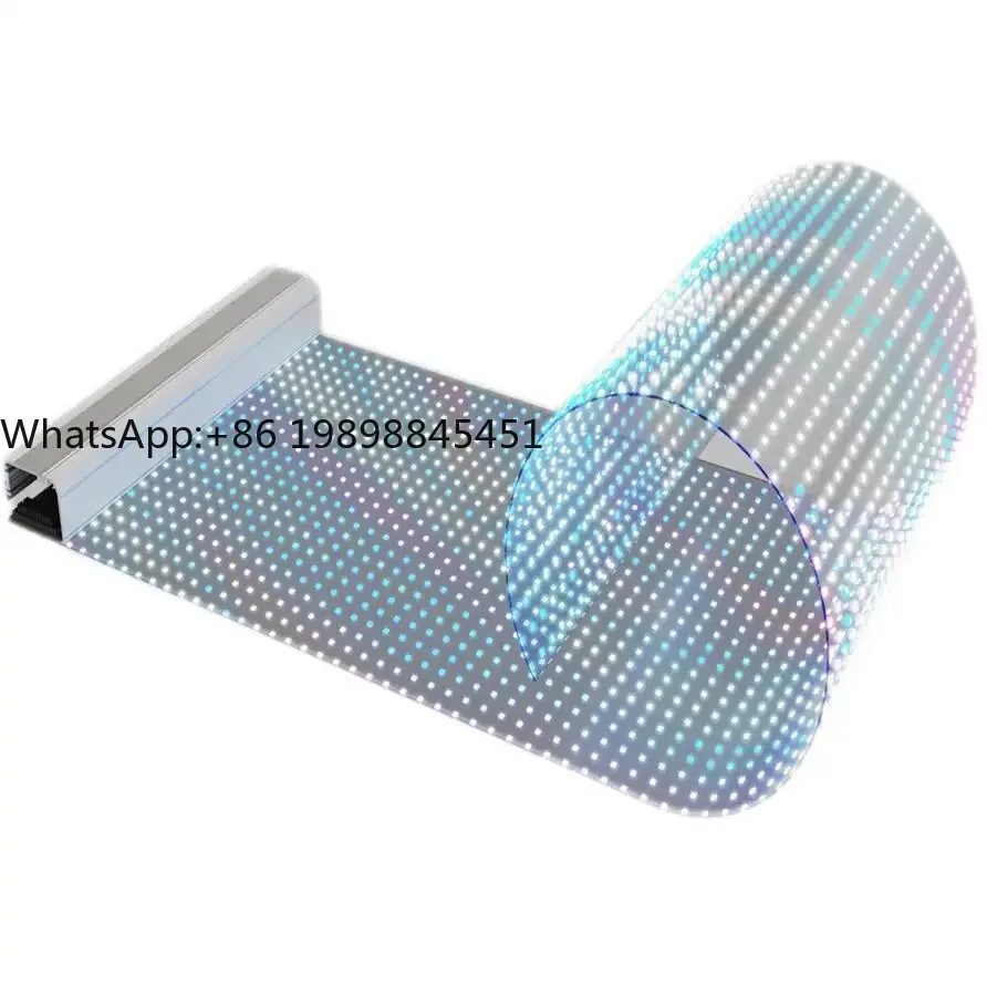 

Rolling Display Indoor Creative P20 Crystal Flexible Self Adhesive Soft Transparent LED Screen