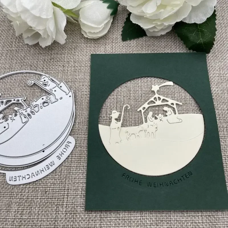 Shepherd's Circle Metall-Stanzformen, Schablonen für DIY-Scrapbooking, dekorative Prägung, Handarbeit, Stanzform, Schablone