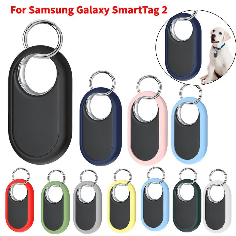 For Samsung Galax SmartTag 2 Locator Tracke Case Keychain Anti-lost Cover Sleeve Protective Case For Smart Tag Tracke Holder