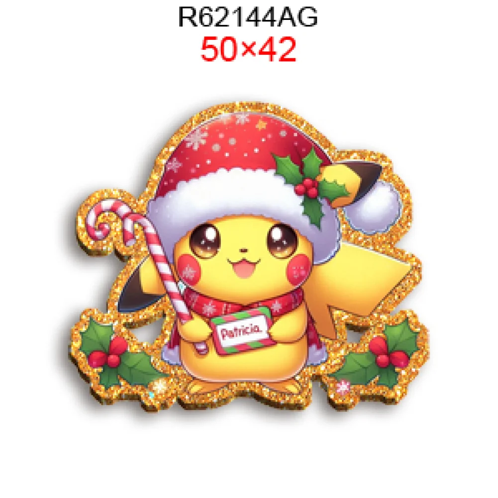 อะคริลิคกลิตเตอร์สีสันสดใสลายการ์ตูนญี่ปุ่นโปเกมอนพิคาชูสุดน่ารักสำหรับตกแต่งป้ายติดผม พวงกุญแจ คลิปหนีบผม