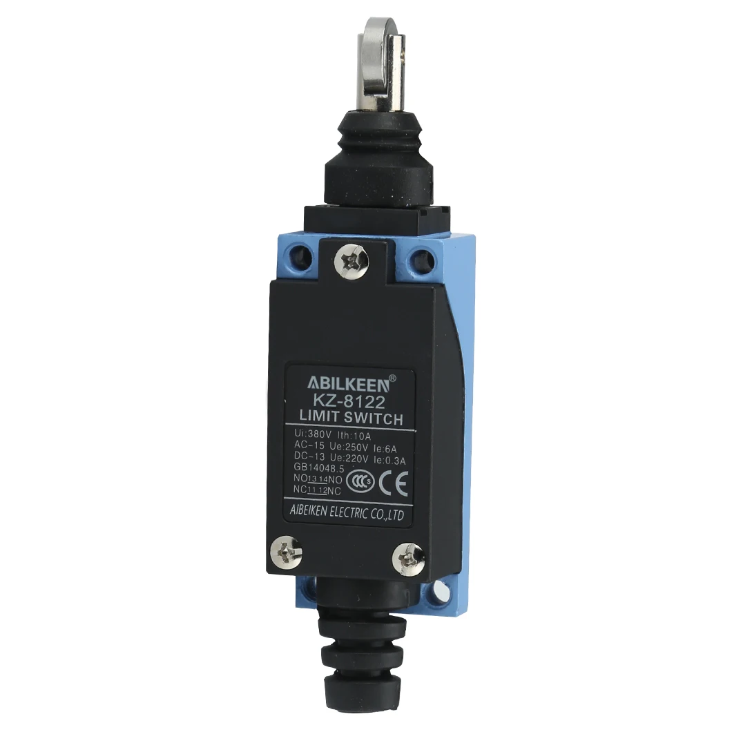 ABILKEEN KZ-8122 Short Stroke Push Plunger with Roller Reset Limit Travel Switch 2NO+2NC Momentary Limiting Limit Switch