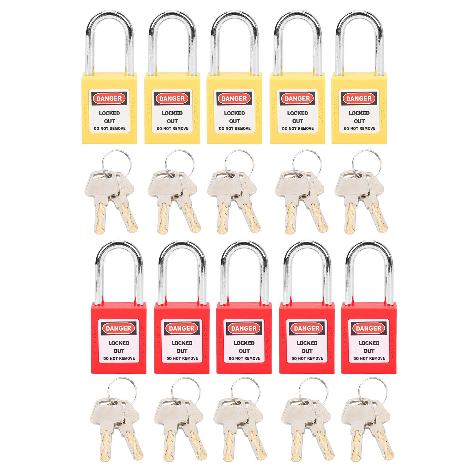 

5 комплектов, 38 мм, изоляционный замок LOTO, нейлон, PA, сталь для логистики ядерной энергии, транспортная блокировка, навесной замок, безопасный замок