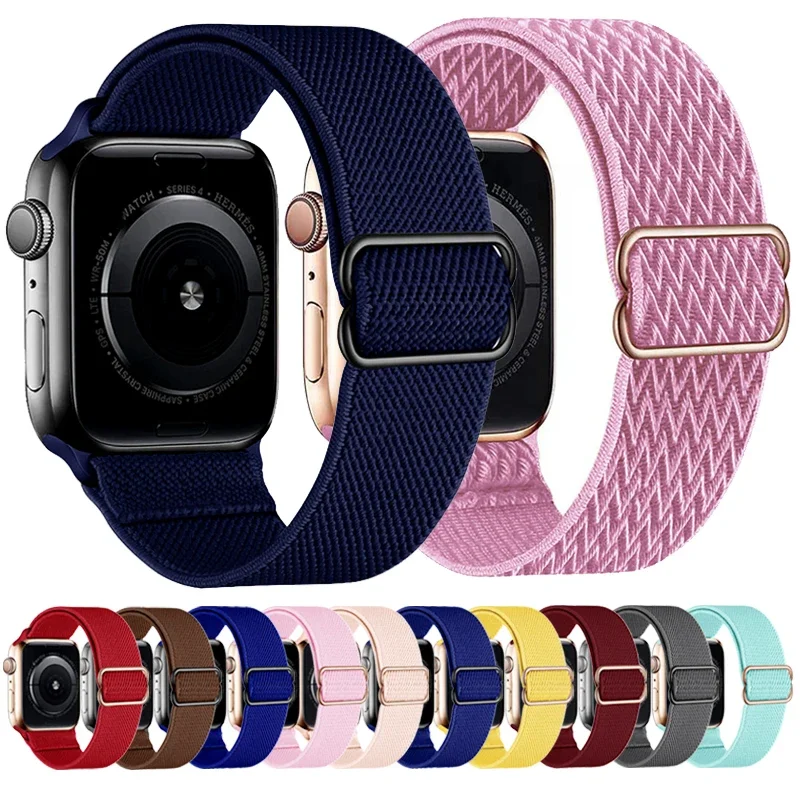 Strap For Apple watch band 44mm 40mm 38mm 42mm 44 mm accessories Nylon belt bracelet correa iWatch serie 3 4 5 SE 6 7 45mm 41mm