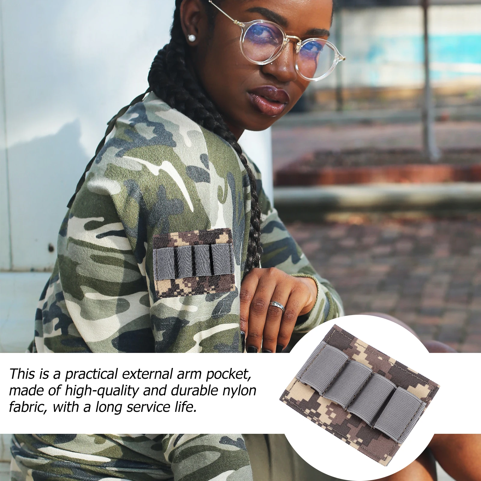 Tool Bag for Outdoor 600D Nylon Lightweight Durable Storage External Arm Pocket Portable Tool Pouch Breathable Wear Resistant