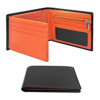 Minimalist  Men Wallet with Zipper Coin Pocket RFID Credit Card Holder