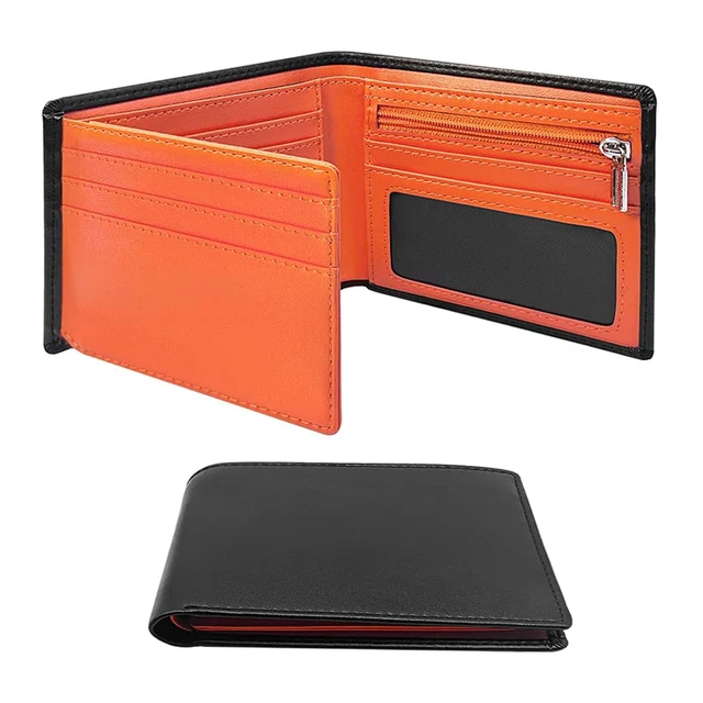 Minimalistyczny portfel męski z kieszenią na monety zapinaną na zamek RFID Etui na karty kredytowe