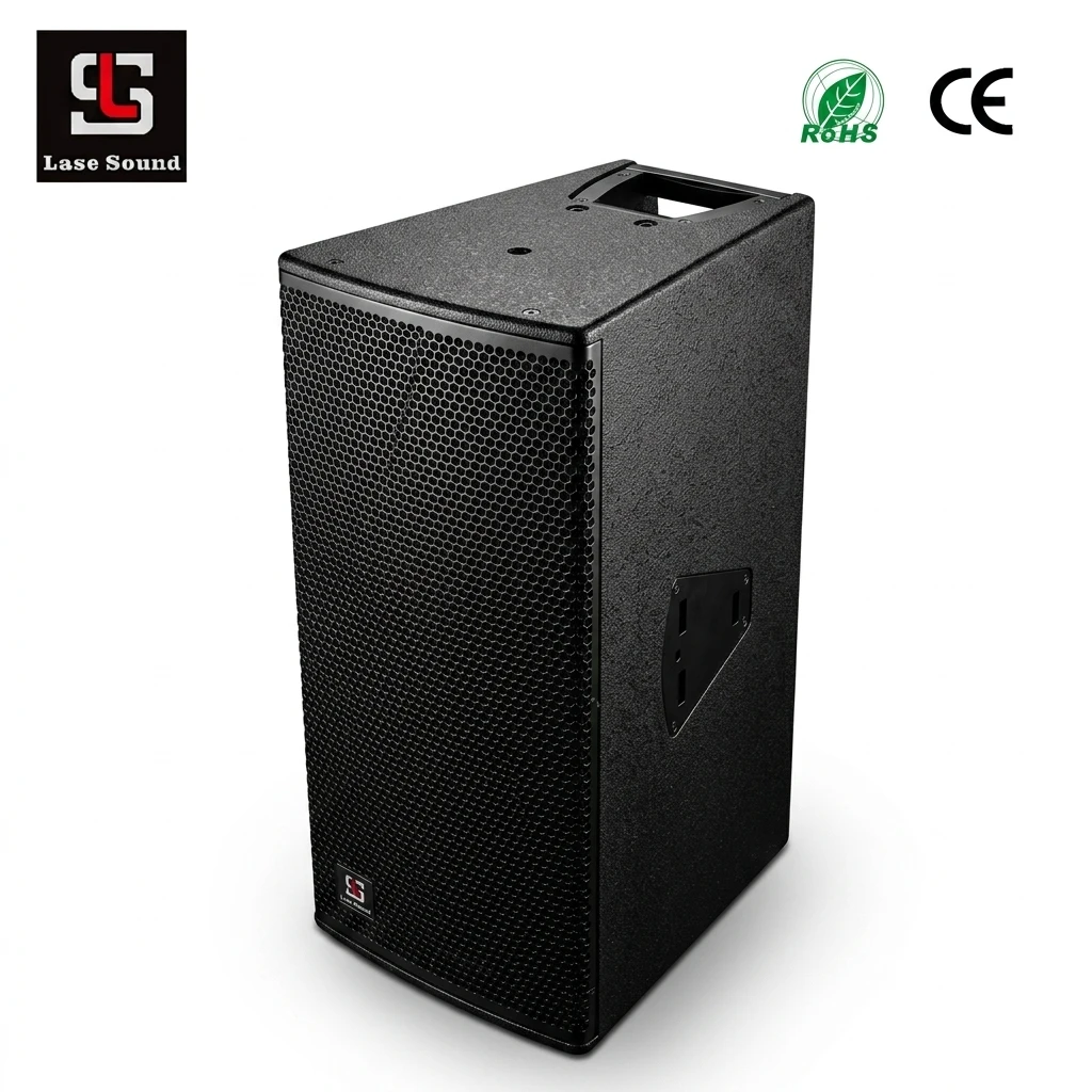 Double 8 Inch 2-Way Full Range 400W Portable Professional Outdoor Audio Speakers with 136dB Max SPL and Composite Material