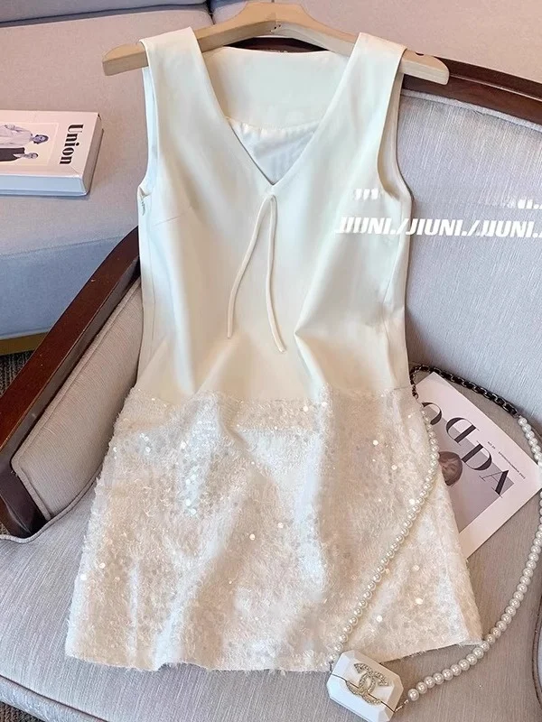 

Высококачественный женский жилет с пайетками Dr Ele Gentle Fit Together, винтажный жилет, лето 202, модный тренд