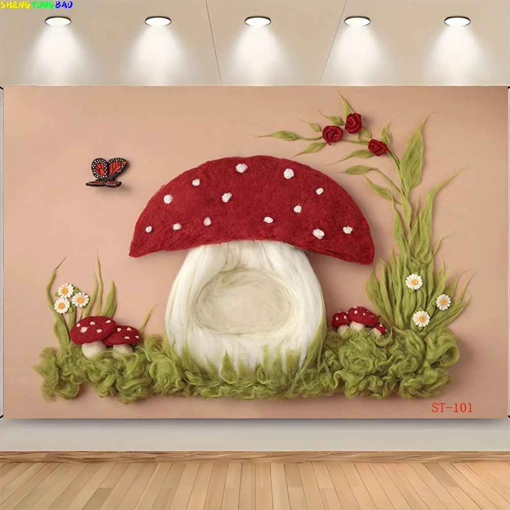 비닐 맞춤형 아기 신생아 꽃 바구니 사진 배경 소품, 어린이 생일 파티 사진 스튜디오 배경 VT-12