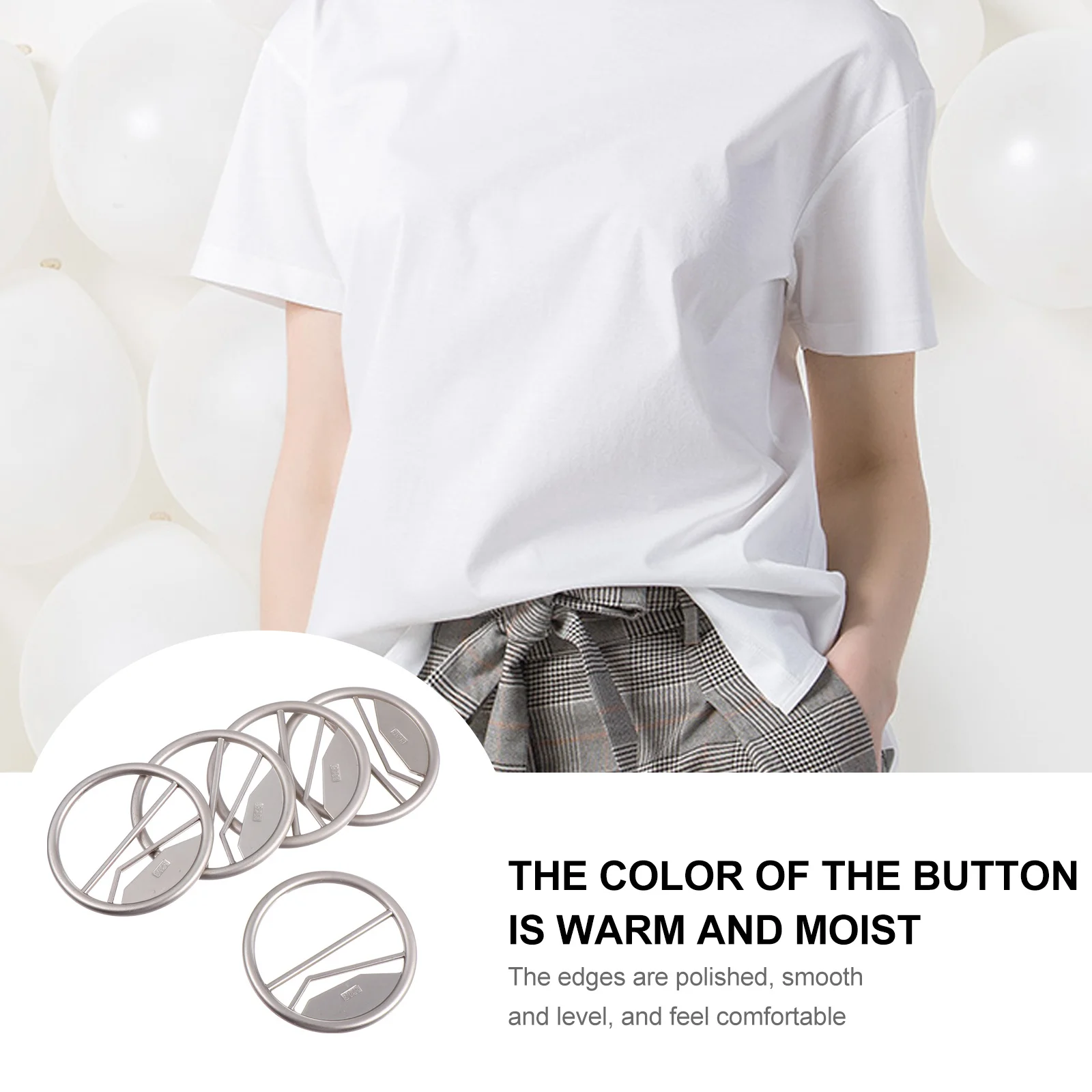 

5Pcs Scarf Rings Decorative Buckle Clips for Women Elegant Cloth Fasteners Stylish T-Shirt Accessories Unique Outfit Jewelry