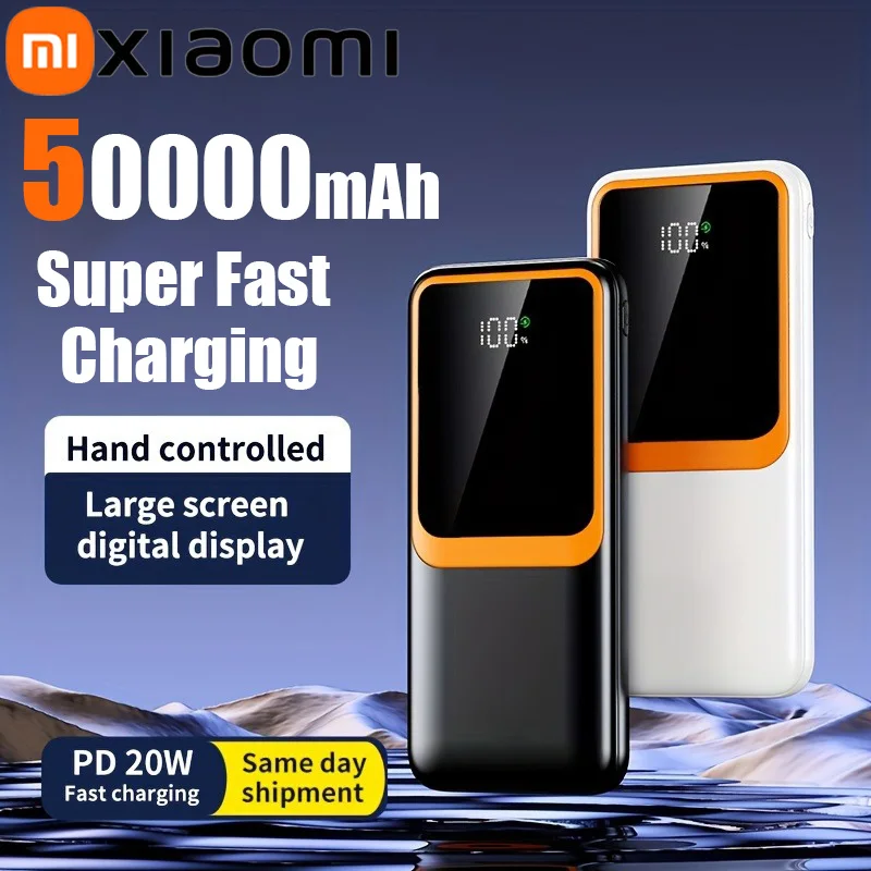 

Xiaomi 50000mAh Ultra-High Capacity Portable Power Bank 22.5W/PD20W Fast Charging LED Digital Display For Iphone Samsung Xiaomi